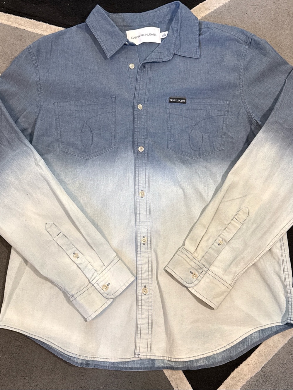 Calvin Klein ombré Blue button up shirt
